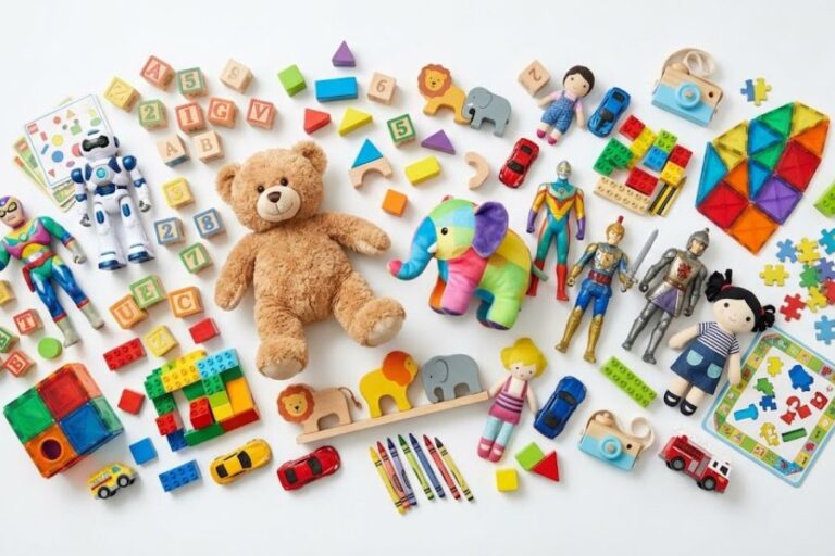 Party Supplies: Balloons, decorations, disposable plates, and gift wrap
